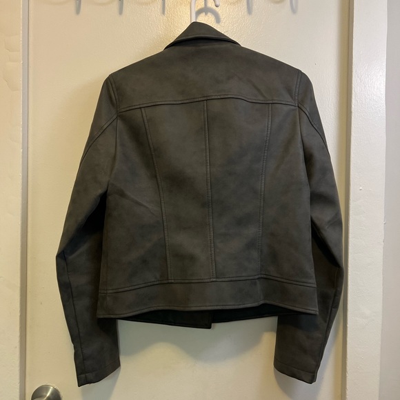Faux Leather Moto Jacket/ Biker Jacket - Picture 2 of 6